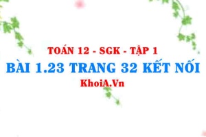 Bài 1.23 trang 32 Toán 12 tập 1 Kết nối tri thức